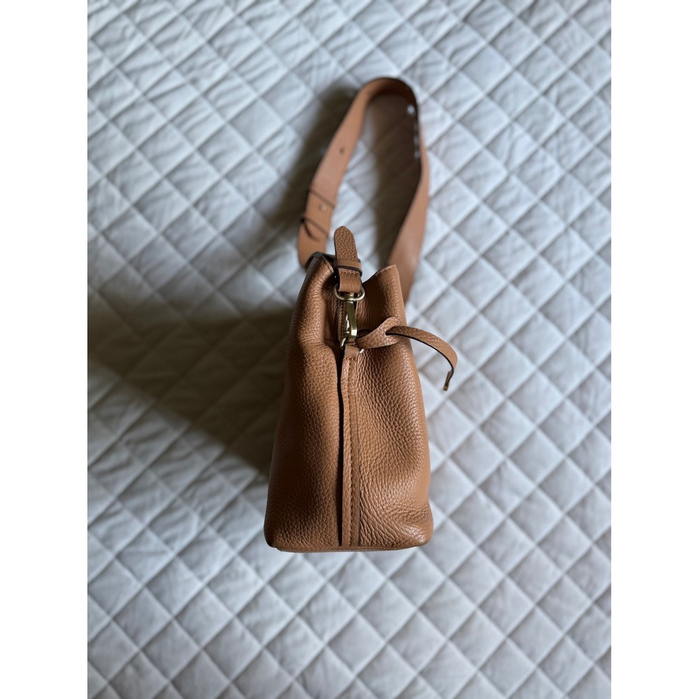 Y2K Radley London Shoulder Bag Tan Brown Leather Purse Designer Coquette Classic - Picture 8 of 10